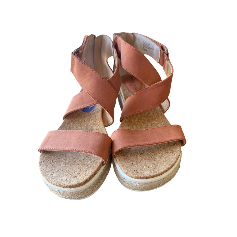 Adrienne Vittadini Women's Brown Platform Heel Cape Ann Jute Sandals Size 8.5M - Picture 3 of 8
